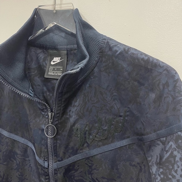 Nike Sportswear NSW Jacquard Track Jacket Full Zip Rib Knit Trim Streetwear Blue - Picture 8 of 13